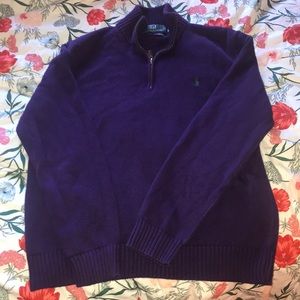 Polo half zip sweater